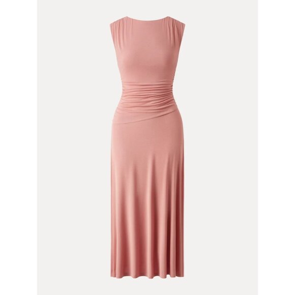 OGL Dresses & Skirts - OGL Eco-SkinKiss Breezy Cooling Side Ruched Maxi Dress XL NWT
